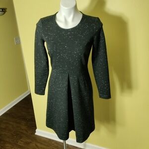 Madewell Gia Marled Concept Dress Size‎ 2 Black with Specks